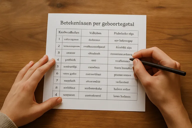 Betekenissen per geboortegetal