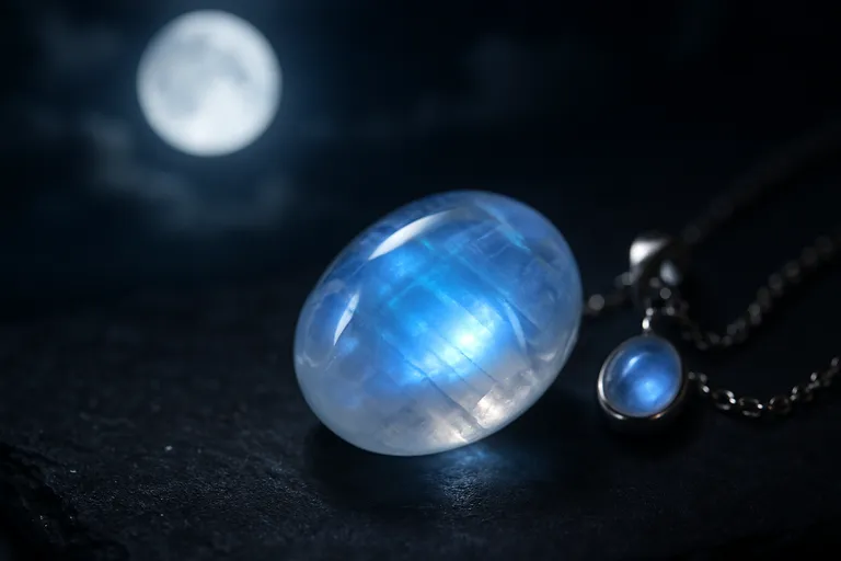 Blauwe maansteen met maanlichtglans die je intuïtie versterkt en je sieraden laat stralen