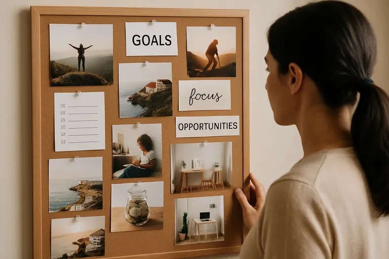 Je vision board gebruiken en onderhouden