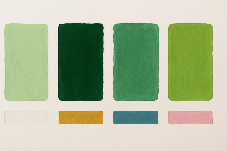 Tinten groen en wat ze uitdrukken